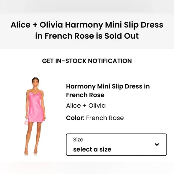 Alice + Olivia Harmony Mini Slip Dress in French Rose - Picture 5 of 6